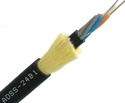G652D ADSS Fiber Cable Semua Dielectric Self Supporting Optical Aerial 24 Core Fiber Cable