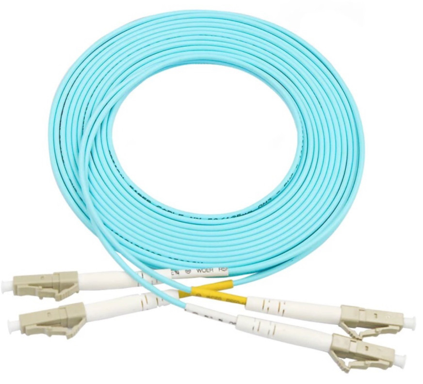 lc lc patch cord OM3 / OM4 3Meter 10 Gigabit Multimode Duplex PVC LSZH