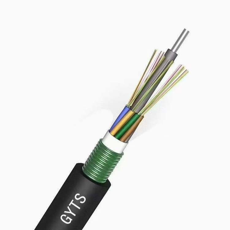 Outdoor 24 Core GYTS FTTH Kabel Serat Optik G652D Mode Tunggal Untuk Komunikasi