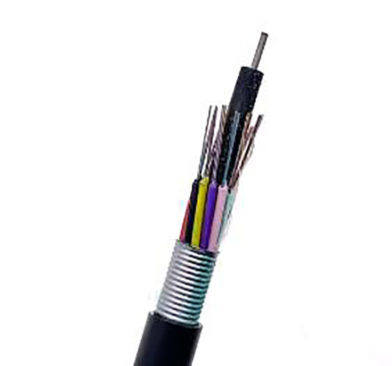 Outdoor 24 Core GYTS FTTH Kabel Serat Optik G652D Mode Tunggal Untuk Komunikasi