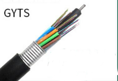 Single Mode / Multimode Fiber Optic Cable Outdoor GYTS 36 Core Disesuaikan