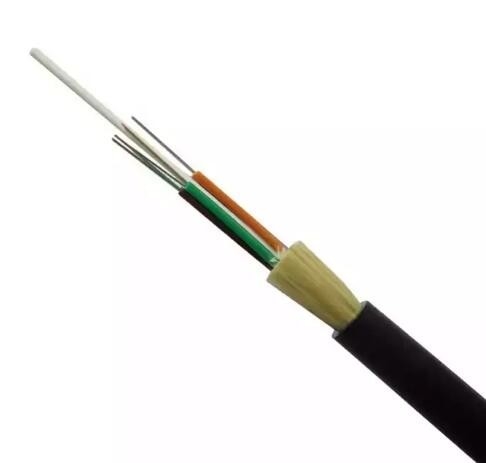 kabel serat optik jarak jauh Single Sheathed 4 Core ADSS Span 100M Overhead