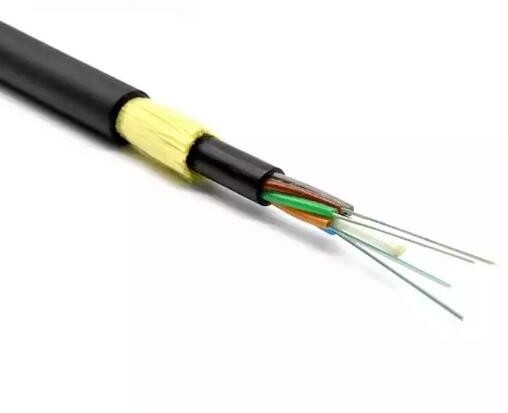 kabel serat optik jarak jauh Single Sheathed 4 Core ADSS Span 100M Overhead