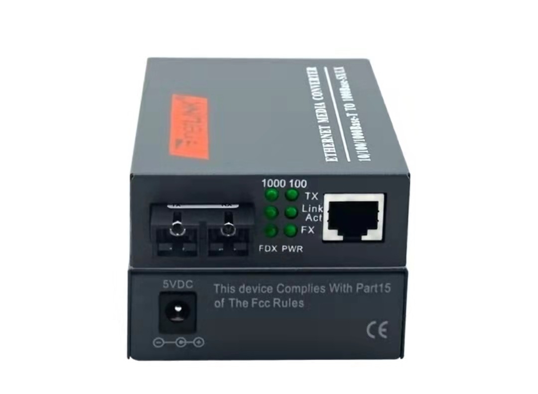 HTB-GS-03 Optical Fiber Transceiver 10/100/1000M 20KM 1310nm Single Mode Double Fibers