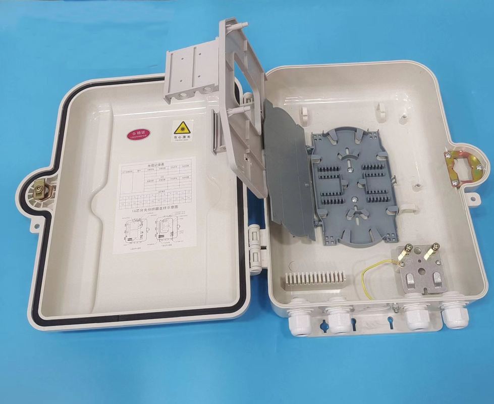 Wall Mount ABS Outdoor Fiber Termination Box 16 Port ODB ODP Untuk FTTH