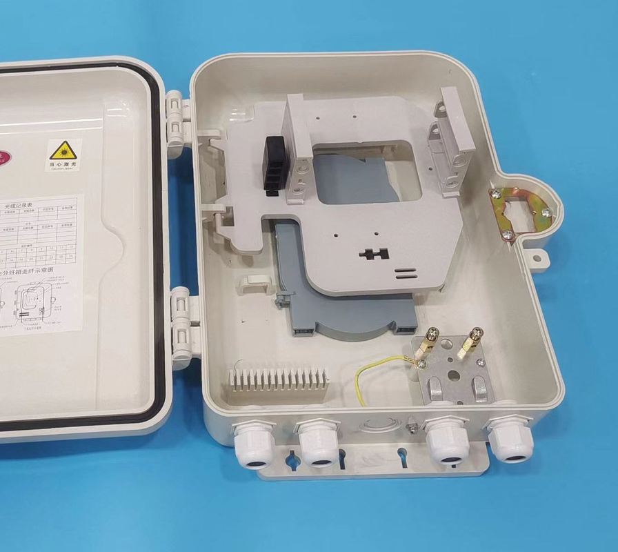 Wall Mount ABS Outdoor Fiber Termination Box 16 Port ODB ODP Untuk FTTH