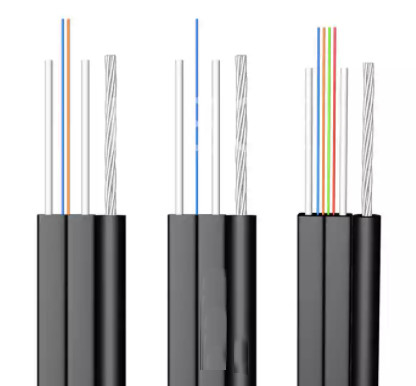 1 Kabel Drop Serat Optik Inti GJYXCH Single Mode G657A2 FRP Reinforced LSZH Jacket