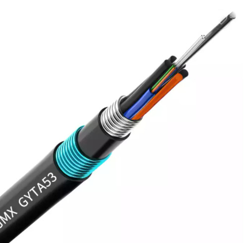 Kabel Serat Optik Pemakaman Langsung GYTA Lapis Baja Single Mode 144 Core Double Sheath