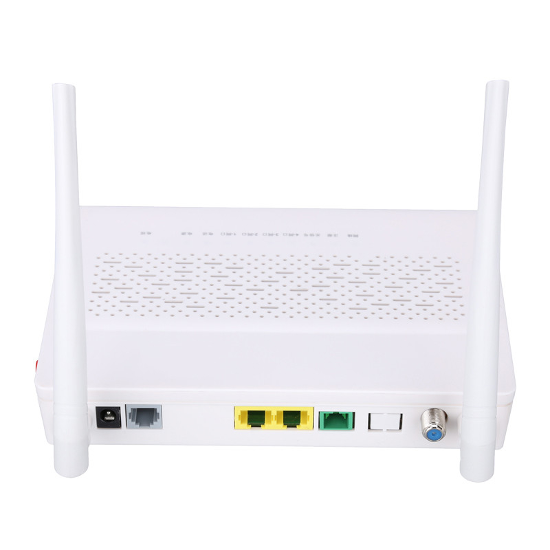 2.4GHz Multi Fungsi XPON ONU 1FE 1GE POTS WIFI CATV Warna Putih FTTH ONU ONT