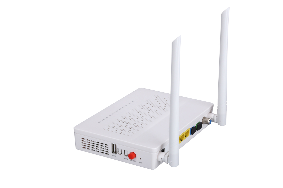 Mode 2T2R GPON EPON ONU 3FE 1GE POTS WIFI CATV Serat Ganda Modem FTTH ONU