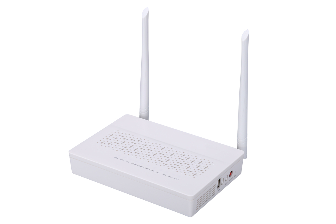 Mode 2T2R GPON EPON ONU 3FE 1GE POTS WIFI CATV Serat Ganda Modem FTTH ONU