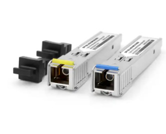 Transceiver Serat Optik Mode Tunggal SFP 1.25G 20km 1310 / 1550nm Konektor SC BIDI