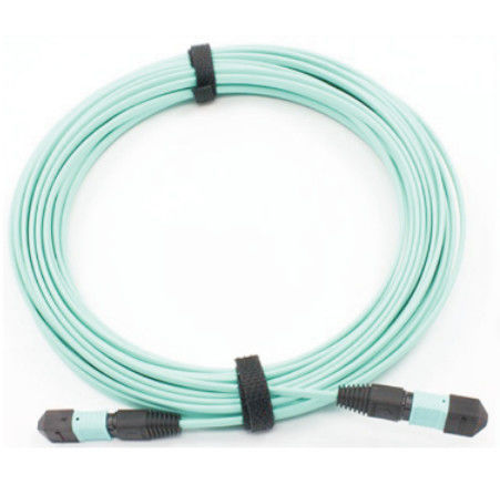 12 Inti Serat Optik MPO OM3 40Gbps Protokol Aqua POLB CATV