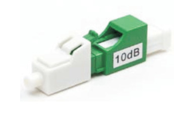 fiber optic  LCA Single Mode 10dB  Attenuator Local Area Networks application Wavelength 1260 to 1620nm Green color
