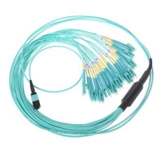 MPO Ke LC Fiber Optic MPO 24 Core OM2 Jaringan Telekomunikasi