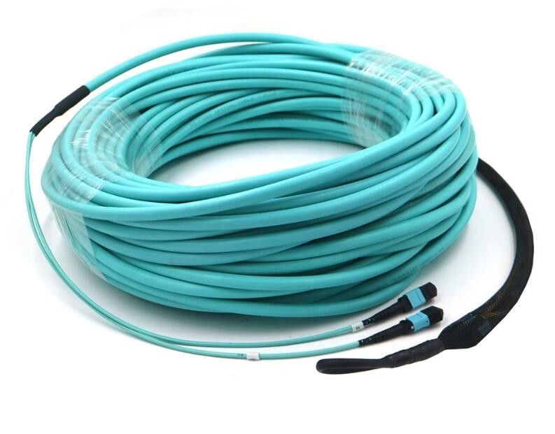 OM4 24 Inti Serat Optik MPO, Kabel MPO Ke MPO Dengan Mata Menarik