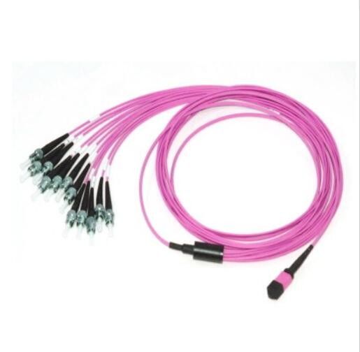 Kabel Batang MPO Kepadatan Tinggi, MPO Ke Kabel Patch Serat Optik ST Tipe OM3