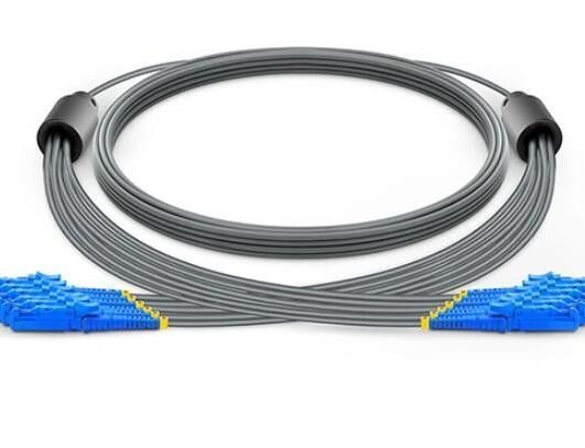 Kabel Patch Serat Optik Lapis Baja 6 Core OS2 E2000 Ke E2000 Single Mode High Density