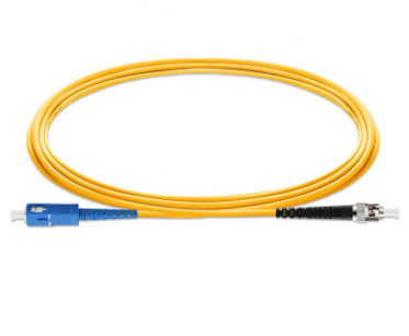 OS2 Kabel Patch Serat Optik SC / UPC Ke ST / UPC Mode Tunggal