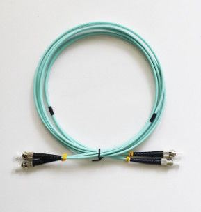 2M ST Ke ST Kabel Patch Serat Multimode Warna AQUA Untuk FTTH