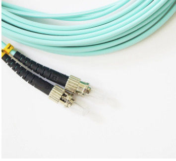 2M ST Ke ST Kabel Patch Serat Multimode Warna AQUA Untuk FTTH