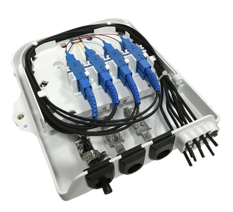 8 Core Fiber Optic Distribution Box Anti Aging 1x8 PLC Splice Closure