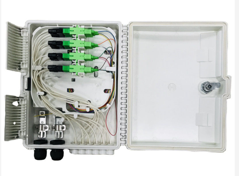 Kabinet Serat Optik 16 Inti Luar FTTH FTTB FTTX Jaringan Bahan PC / ABS