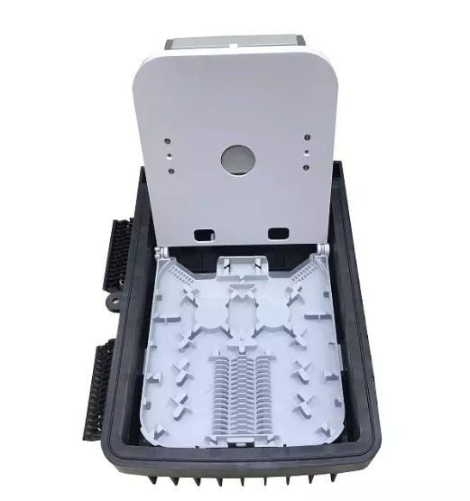 Kotak Pemutusan Serat Optik FTTH 16 Core Kaset Splitter Tahan Air Warna Hitam Luar Ruangan