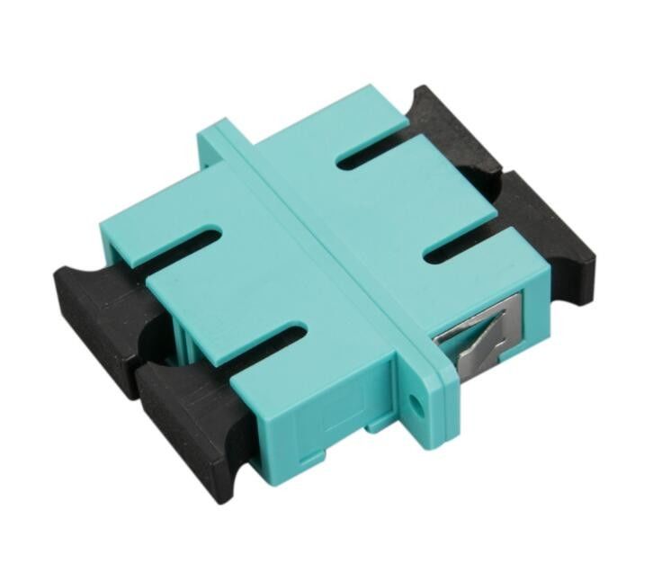 Adaptor Jaringan Serat Optik Aqua SC MM OM3 DX Welding Metal Dengan Flange