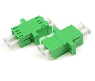 Multimode LC APC Duplex Adapter Dengan Flange warna hijau
