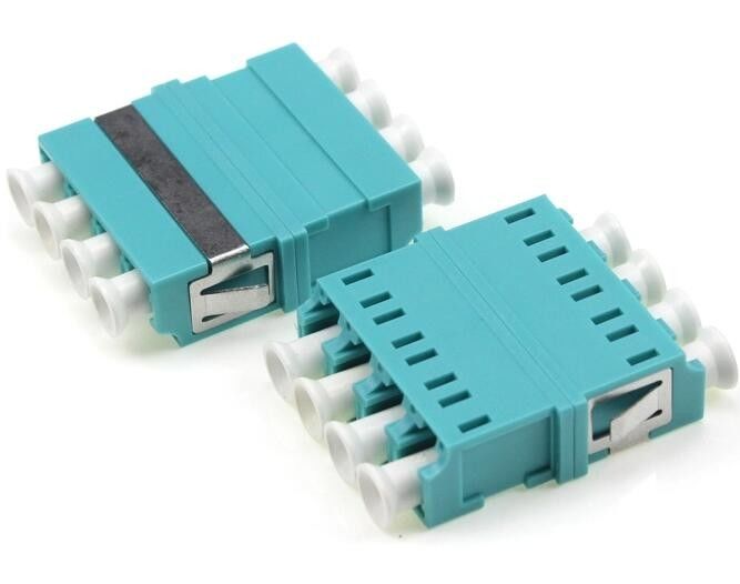 Adaptor Serat Optik IR Rendah, OM3 LC Quad Adapter 4 core