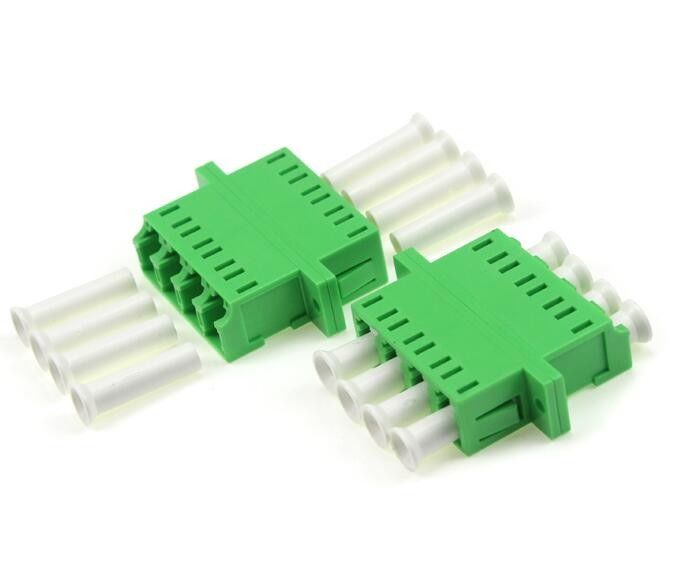 4 Core Fiber Optic Adapters, LC Connector Adapter Dengan Flange