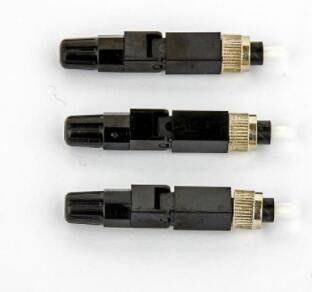 Konektor Cepat Serat Optik ISO FC Warna Hitam Untuk CATV