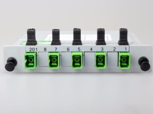 Kaset Fiber Optic Splitter 1x4 Sc Apc Connector Untuk Jaringan PON