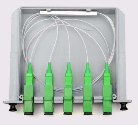 Kaset Fiber Optic Splitter 1x4 Sc Apc Connector Untuk Jaringan PON