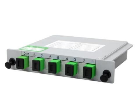 Kaset Fiber Optic Splitter 1x4 Sc Apc Connector Untuk Jaringan PON