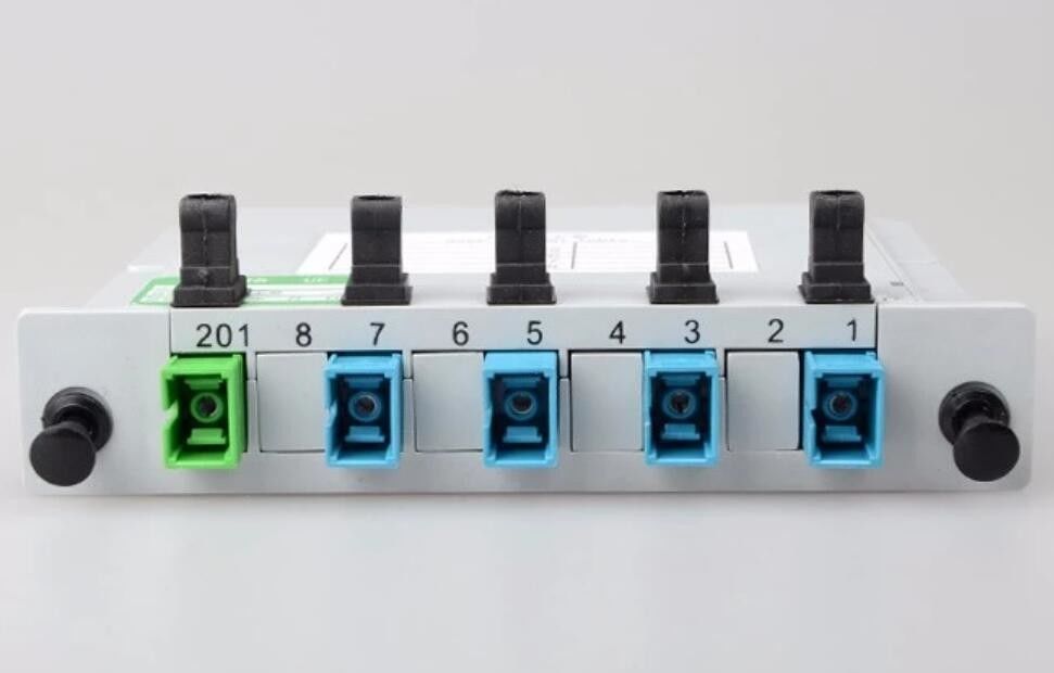 Kaset Pasif Fiber Optic Splitter 1X4 SC UPC PLC Jenis Plug In