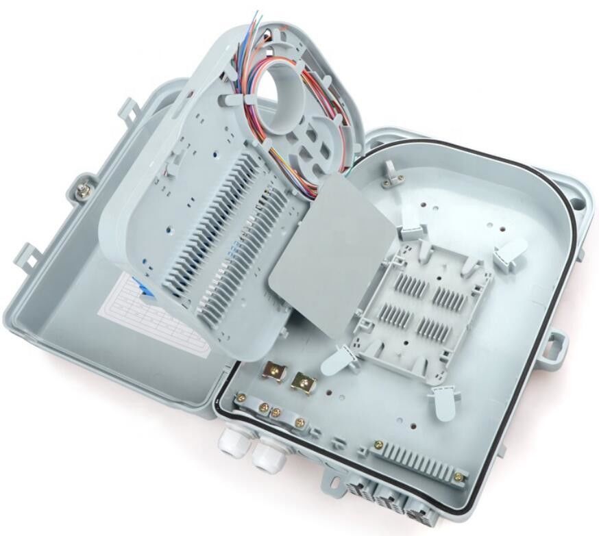 Kotak Dinding Fiber Optic 1:16 Cassette Splitter Atau 24 Core Pigtail Dan Adaptor Kotak FTTH FDB