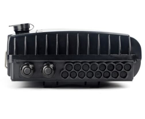Terminal Box 16 Core Ftth 2 Inlet, 16 Outlet Untuk Kabel Drop Kabel Fiber Optic Kotak Hitam