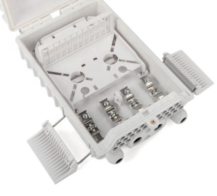 Kotak Terminal Serat Optik Odf 24 Inti Luar Tahan Air IP65 FTTH 4 Port Inlet / 24 Port Keluar