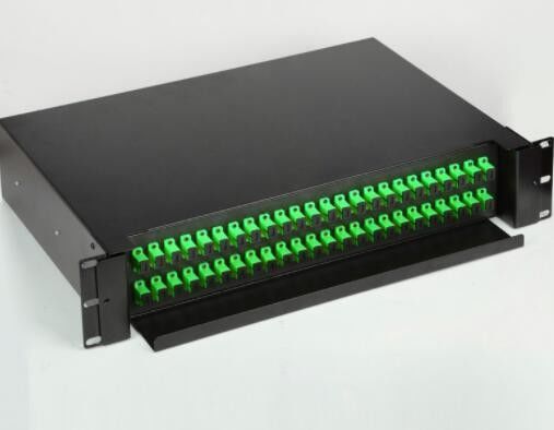 2U 48 Port Patch Panel, 19 Rack Mount Fiber Patch Panel Sliding Type