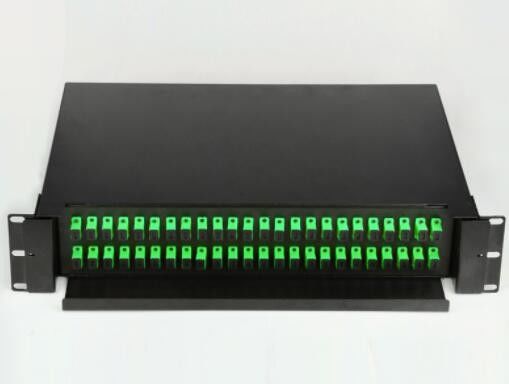 2U 48 Port Patch Panel, 19 Rack Mount Fiber Patch Panel Sliding Type