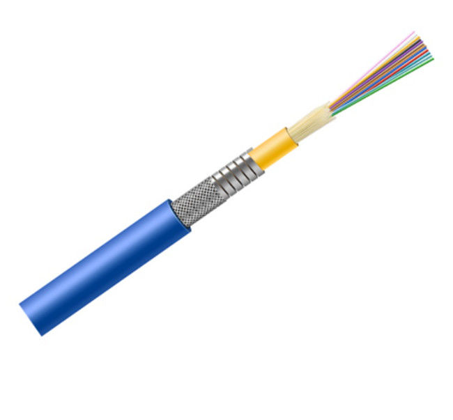Kabel Serat Optik Lapis Baja Dalam Ruangan Multi Strand Single Core Spiral Steel