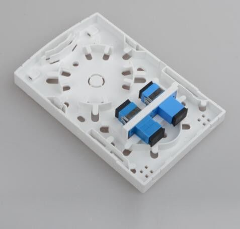 Tahan Debu 2 Inti FTTH Fiber Optic Access Box Wall Mounted SGS