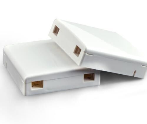 ISO FTTH Fiber Optic Termination Box Indoor Wall Mounted 2 Ports ABS
