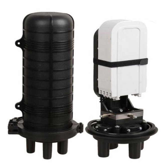 Ip68 24 48 96coreVertical heat shrink seal kubah penutupan serat optik 1 inlet 3 outlet