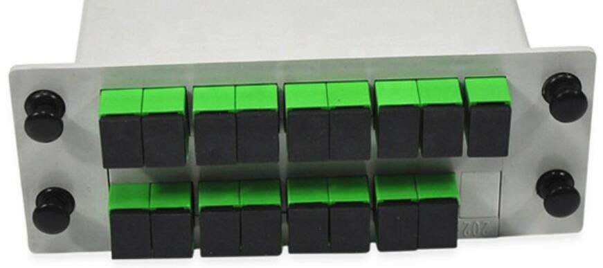 1650nm 1 × 16 PLC Fiber Optic Splitter Konektor APC SC Panjang 0,3 m