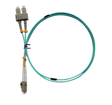 Duplex SC UPC Ke LC UPC OM3 Kabel Patch Multimode 2.0MM-1M