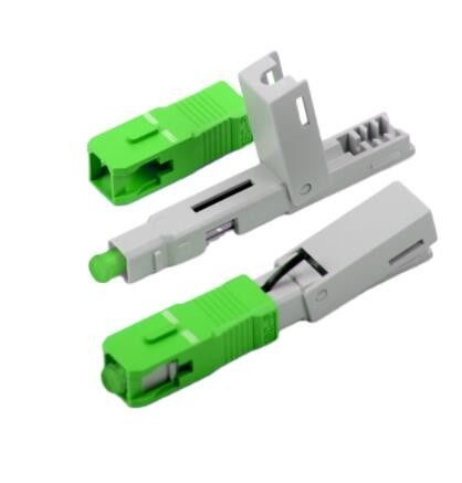 0.9mm Kabel SC APC Fiber Fast Connector IEC FTTH Drop Cable Connector