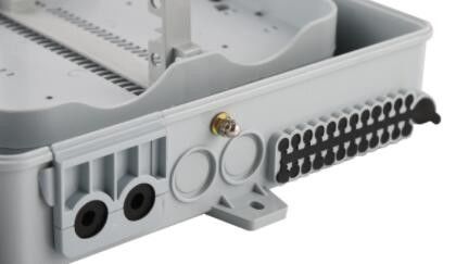 CATV PC ABS Bingkai Distribusi Serat Optik 24 Core Wall Mounted SGS